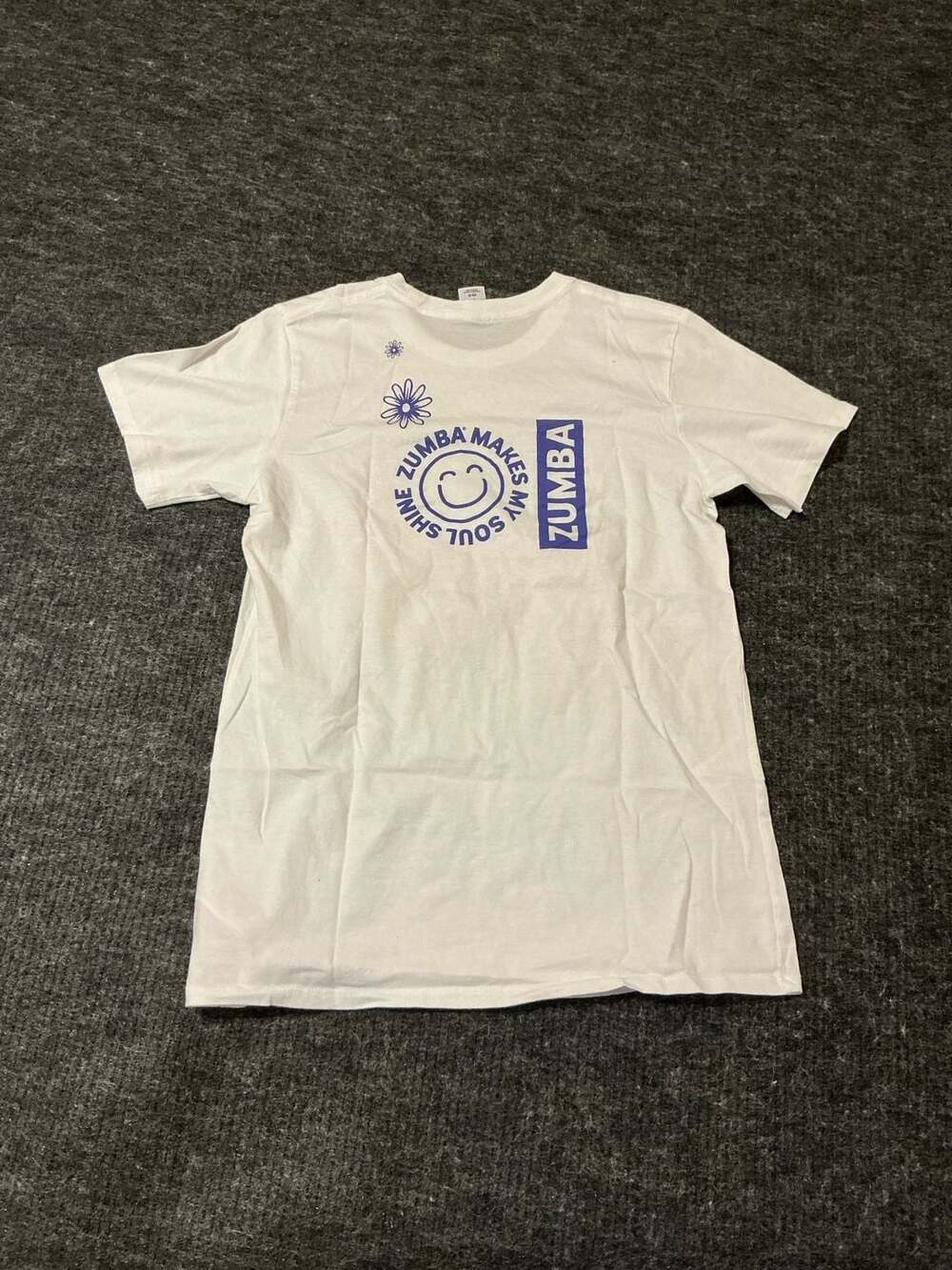 Zumba Graphic Short Sleeve T-Shirt Womens Size XS/S White You In Bloom - Picture 8 of 9